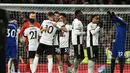 Hingga laga usai skor 2-1 untuk kemenangan Fulham tetap bertahan. (AFP/Ben Stansall)