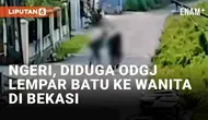 Media sosial dihebohkan dengan aksi penganiayaan oleh ODGJ pada seorang wanita di belakang Masjid Jami Harapan Jaya, Bekasi Utara, Kota Bekasi. Insiden terekam kamera terjadi pada Rabu (8/5/2024) saat keduanya berjalan kaki. Pria ODGJ awalnya mengiku...