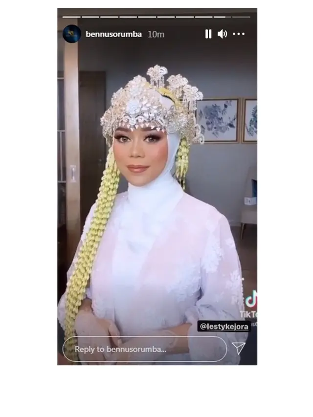 8 Detail Penampilan Lesty Kejora dalam Akad Nikah, Bikin Pangling
