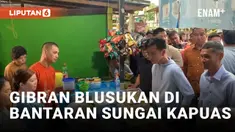 Sambil Beli Camilan, Gibran Blusukan di Sungai Kapuas