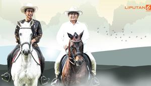 banner grafis elektabilitas Jokowi Vs Prabowo (Liputan6.com/Abdillah)