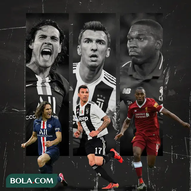 Edinson Cavani, Mario Mandzukic, Daniel Sturridge