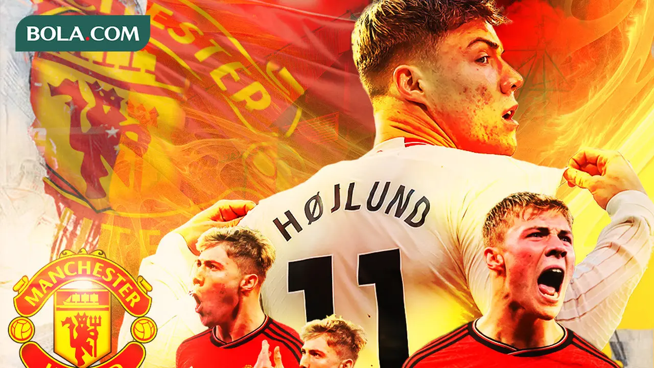 Manchester United - Ilustrasi Rasmus Hojlund di MU