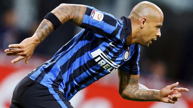 Gol kemenangan Felipe Melo asal Internazionale yang dicetak pada menit ke 56 di laga Inter vs Verona yang berakhir dengan skor 1-0 pada Kamis (24/9/2015).