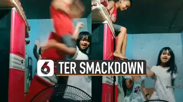 Aksi bocah bermain memang tidak ada yang bisa menebak. Seperti ketiga bocah ini yang sedang membuat video Tiktok.