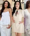 Lihat di sini beberapa potret adu gaya OOTD artis pakai outfit serba putih.