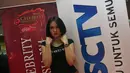 Di antara ratusan wanita cantik, terselip wajah Anggi Frishka Savithry yang merupakan sepupu dari Aliando Syarief, Medan, (13/9/14). (Liputan6.com/Faizal Fanani) 