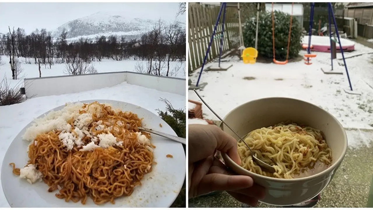 6 Potret Makan Mi 'With A View' Ini Manjakan Mata,