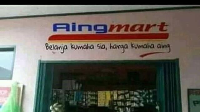 6 Nama Minimarket Terkenal Diplesetkan Ini Kocak, Pembeli Bisa Salah Fokus