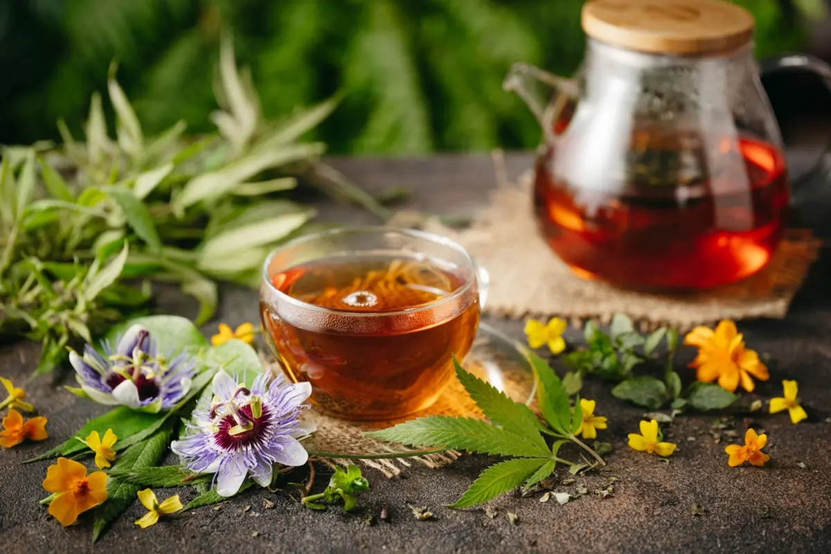 Ilustrasi teh herbal
