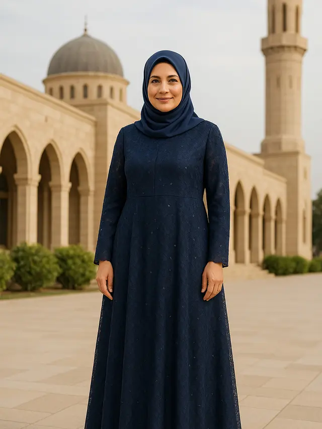 Rekomendasi Gamis Brokat untuk Ibu-Ibu Usia 50-an