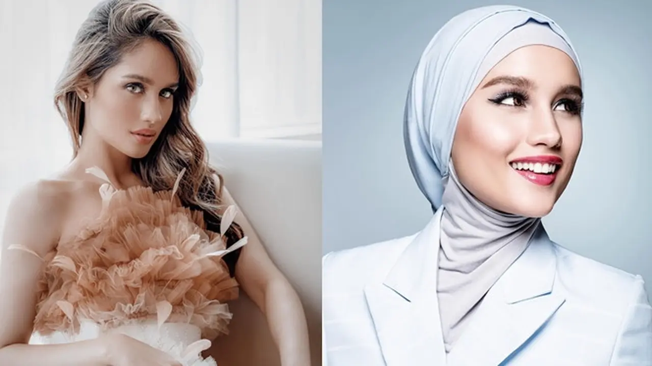 6 Potret Cinta Laura saat Pakai Hijab Ini Bikin Pangling