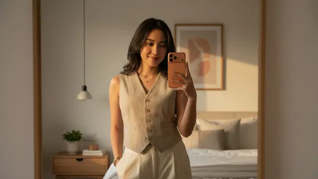 Kumpulan Prompt Gemini AI Mirror Selfie Pakai iPhone 17