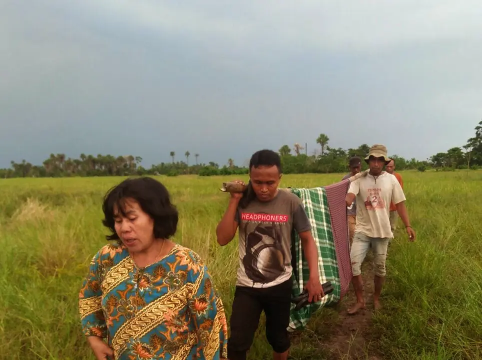 Sembilan petani di Tinanggea, Konawe Selatan, Sulawesi Tenggara. Empat petani tewas mengenaskan, sedangkan enam orang terluka bakar. (Liputan6.com/Ahmad Akbar Fua)