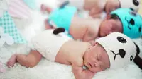 Bayi-bayi yang baru lahir menggunakan kostum lucu. (Sumber Foto: Dailymail)