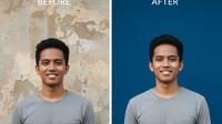 Kumpulan Prompt Gemini AI untuk Bikin Pas Foto Background Biru. Gemini