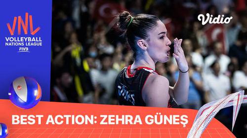 VIDEO: Deretan Aksi Pevoli Cantik Asal Turki, Zehra Gunes di Pekan Pertama Volleyball Nations League 2022