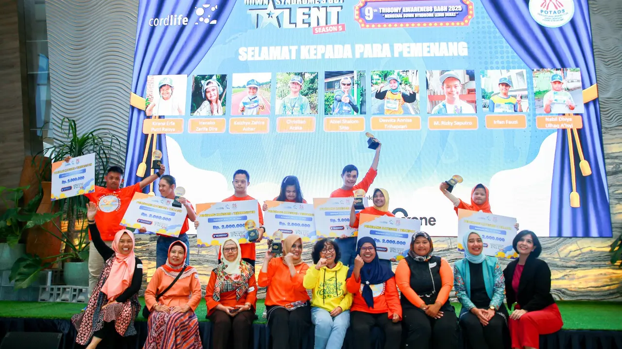 Memperingati Hari Down Syndrome Dunia yang jatuh pada 21 Maret, Cordlife Persada bersama Persatuan Orang Tua Anak Dengan Down Syndrome (POTADS) menggelar Trisomy Awareness Bash 2025 untuk tahun ke-9. (Liputan6.com)