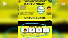 Beredar informasi soal bentuk kartu nikah yang di dalamnya memasukkan empat kolom foto istri dengan satu suami.
