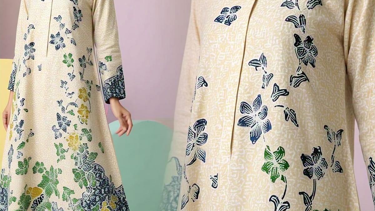 7 Inspirasi Gamis Batik Warna Pastel Terbaru, Tampil Manis ala Cewek Kue