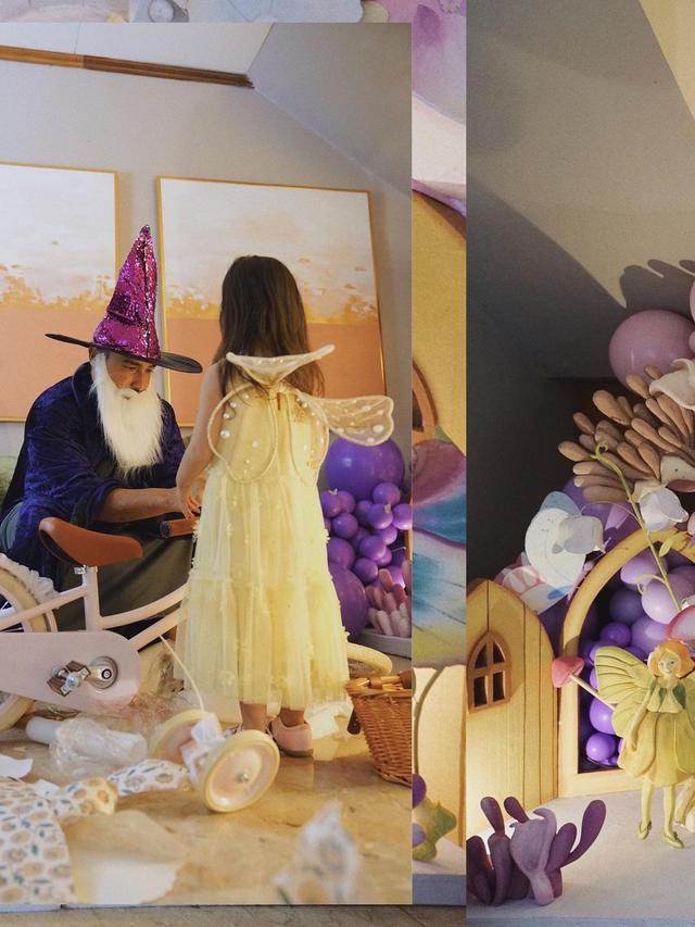 7 Potret Ulang Tahun Putri Raisa Ke-4, Rayakan dengan Tema Fairies