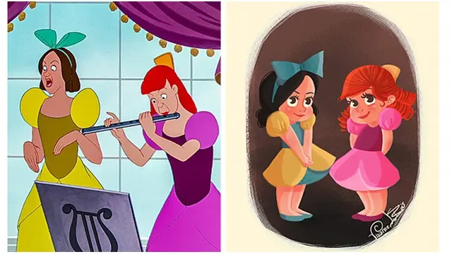 7 Ilustrasi Ubah Tokoh Jahat Disney Jadi Versi Anak-anak, Hasilnya Bikin Gemas