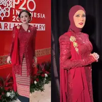 Adu Gaya Krisdayanti dan Mulan Jameela Kenakan Kebaya Merah di Sidang Tahunan 2022