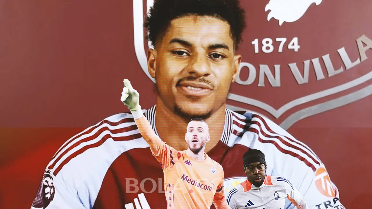 Ilustrasi - Marcus Rashford, McTominay, De Gea, Anthony Elanga
