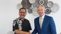 Kepala Otorita Ibu Kota Nusantara (OIKN) Bambang Susantono, bertemu dengan mantan Perdana Menteri Inggris Tony Blair di Jakarta pada Rabu (1/06/2022).