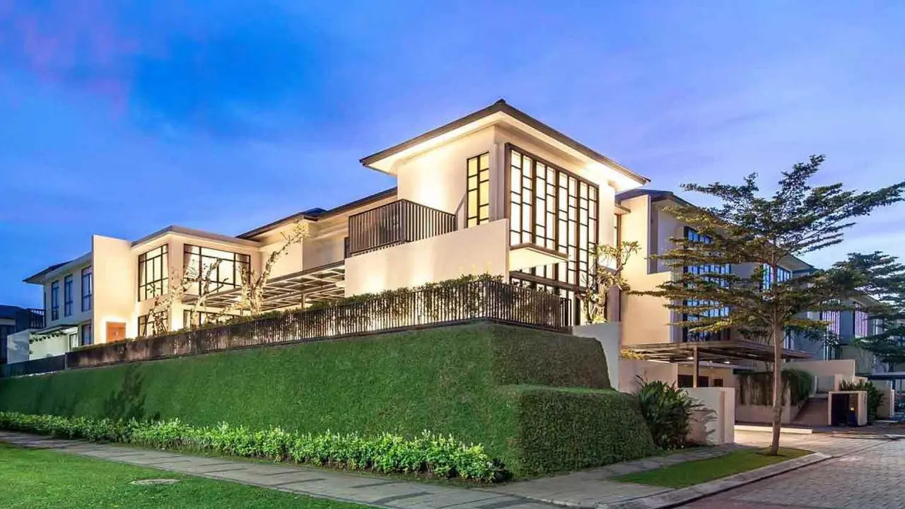 Desain Rumah Modern dengan Sentuhan Klasik yang Super Mewah