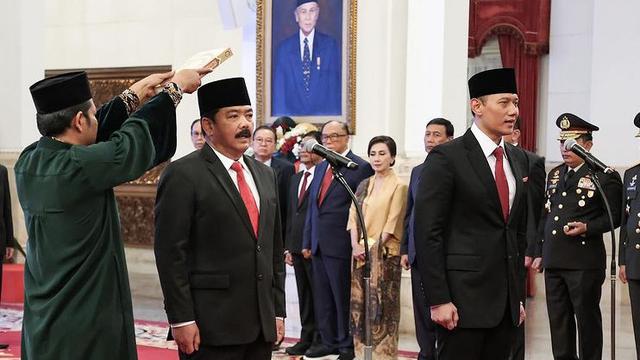 Potret Gagah AHY saat Dilantik sebagai Menteri ATR