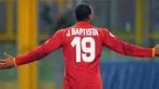 AS Roma's Julio Baptista celebrates his second goal during the Italian series A match against Sampdoria, at Olympic stadium in Rome on January 14, 2009. AFP PHOTO/ALBERTO PIZZOLI
