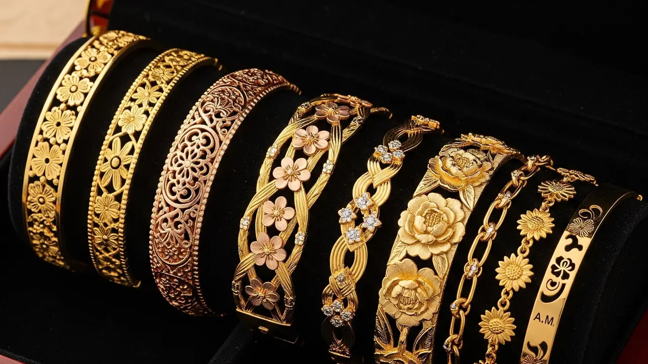 Gelang 24K 8gr Ukiran Bunga Investasi 2025