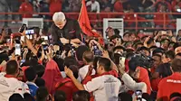 Bakal Calon Presiden Ganjar Pranowo dalam acara Konsolidasi Tiga Pilar Partai bersama relawan dan pendukung di Gedung Serba Guna Pemprov Sumatera Utara (Sumut), Kota Medan, Minggu (11/6/2023). (Foto: Istimewa).