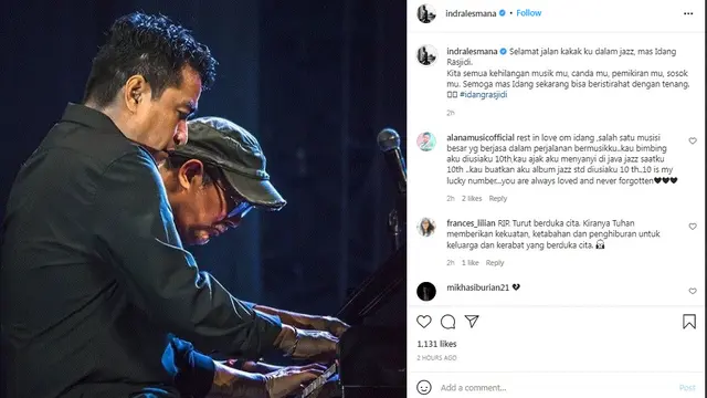 Indra Lesmana kehilanag sosok Idang Rasjidi