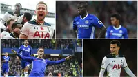 Berikut ini N'Golo Kante dan lima pemain paling bersinar di Liga Inggris musim 2016/2017 versi Bola.com. (EPA)