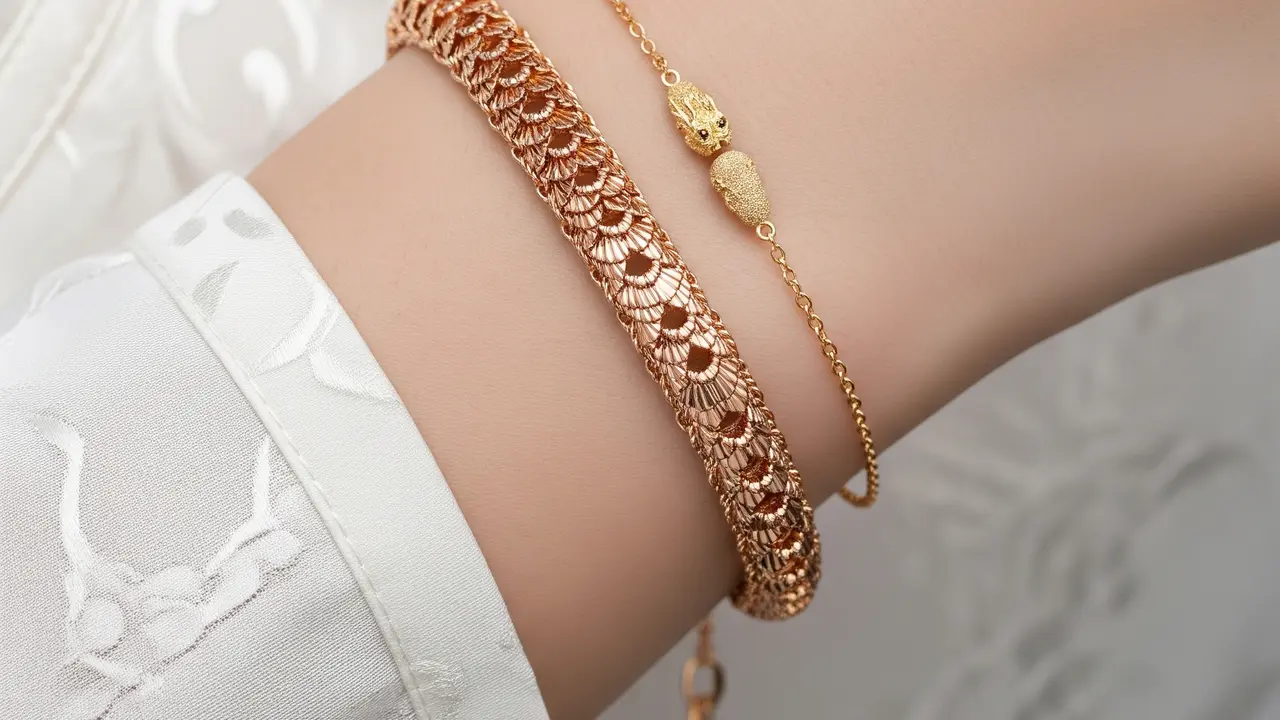 9 Model Gelang Emas Rantai Sisik Naga Terpopuler untuk Koleksi Perhiasan Anda