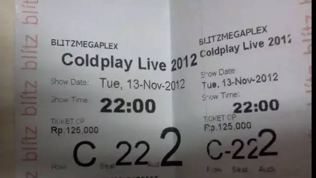 6 Editan Tiket Konser Ini Absurd Banget, Fans Coldplay Senyum Lebar