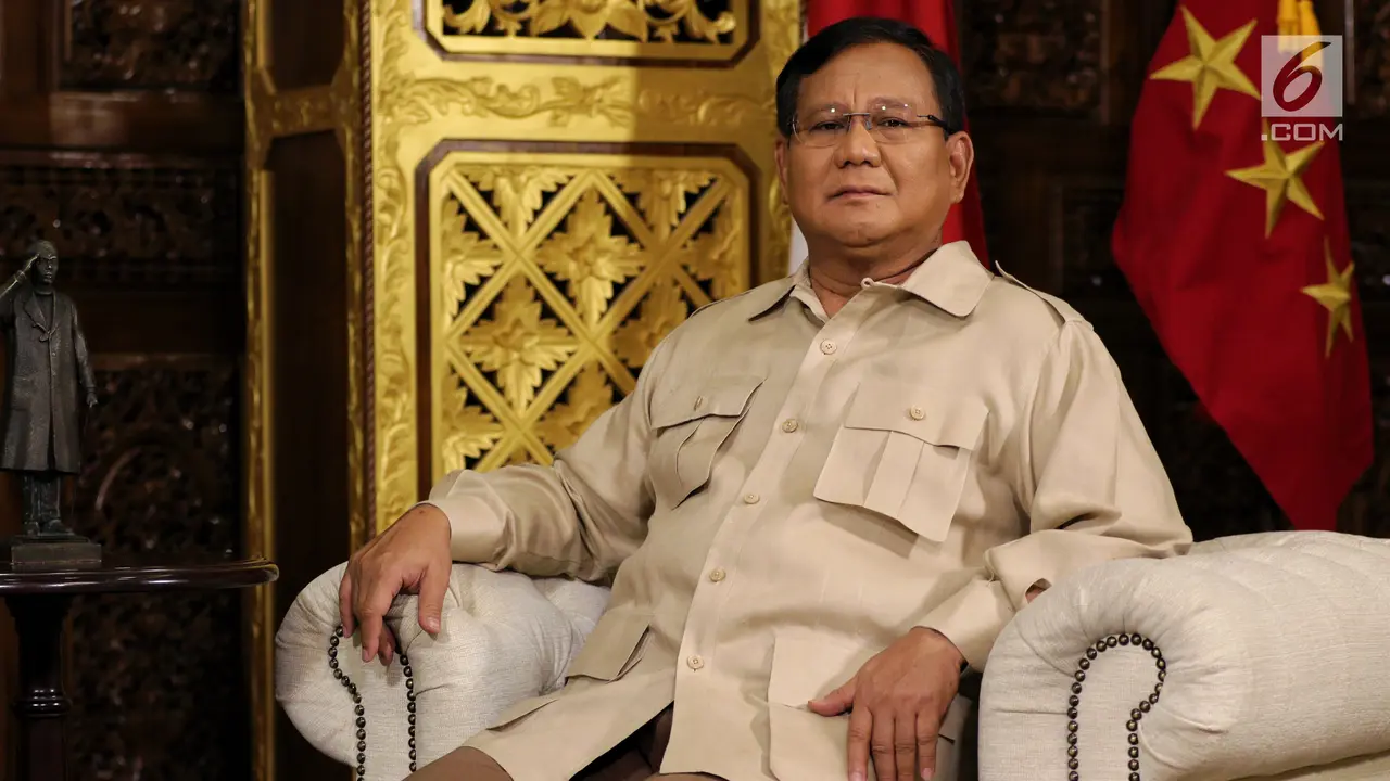 Letnan Jenderal (Purn) Prabowo Subianto Djojohadikusumo. (Liputan6.com/Johan Tallo)