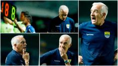 Berikut ini wajah tegang Pelatih Persib, Mario Gomez, saat pertandingan melawan PSM pada laga Piala Presiden 2018. (Bola.com/M Iqbal Ichsan)