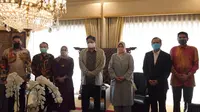 Menteri Koordinator Bidang Perekonomian Airlangga Hartarto menerima kunjungan Menteri Perusahaan Perladangan dan Komoditi Malaysia Zuraida Binti Kamaruddin di Jakarta, Minggu (24/10/2021)