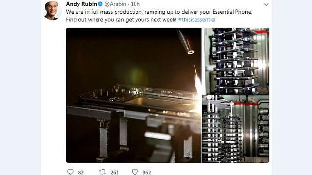Andy Rubin memastikan Essential Phone akan meluncur pada pekan depan