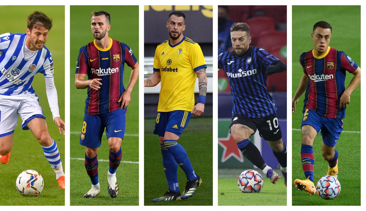 kolase foto-foto pemain pendatang baru di La Liga Spanyol. (Foto: AFP)