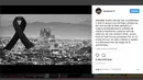 Akun Instagram milik Lionel Messi dengan gambar hati dan kota Barcelona sebagai bentuk simpatik terhadap korban teror Barcelona. (Bola.com/Instagram/Lionel Messi)