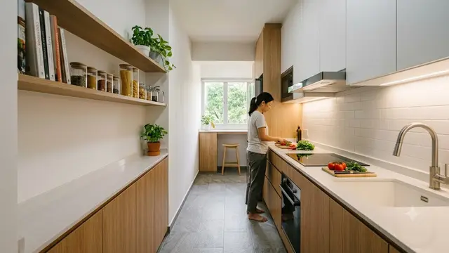 Inspirasi Desain Kitchen Set untuk Dapur Sempit/AI Generated