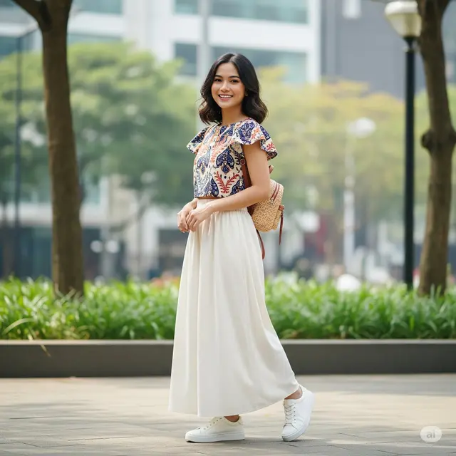 Crop Top Modern + Rok High-Waist
