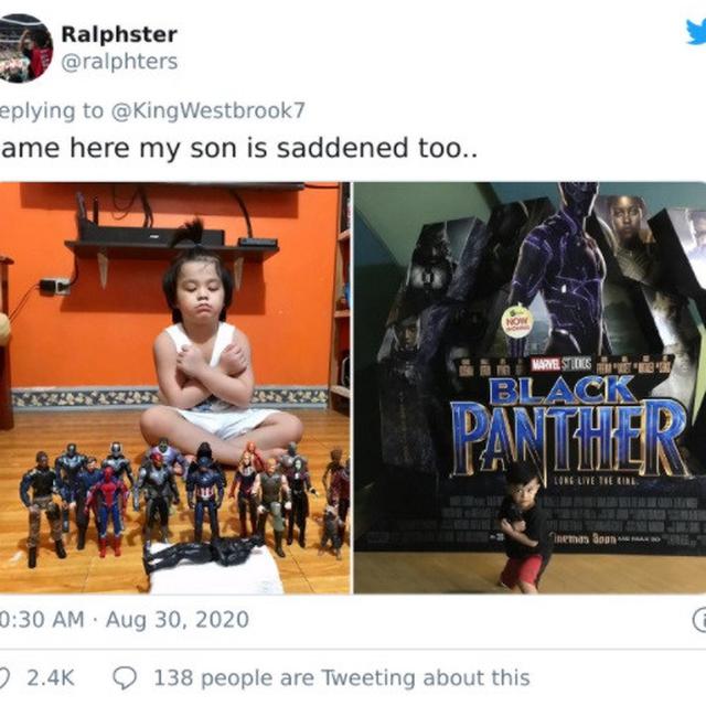 Anak-anak beri penghormatan untuk Chadwick Boseman