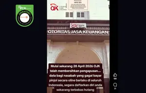 Kumpulan Hoaks OJK Hapus Data Pinjol Beredar di Facebook, Cek Daftarnya