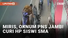 Aksi kriminal dilakukan terang-terangan oleh oknum PNS di Kota Jambi. Oknum PNS pria itu mencuri HP milik siswi SMA di jalanan. Pelaku mengambil HP korban yang ditinggalkan di motor yang terparkir.