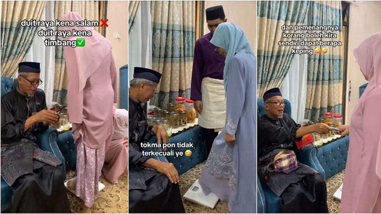 Cara Unik Kakek Beri Uang THR ke Cucu, Berat Badan Turun 1 Kg Dapat Rp84 Ribu